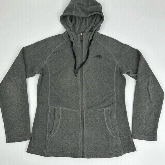 The North Face‎ Women's Grey Polartec Classic Full Zip Fleece Hooded Jacket S/37 - Picture 6 of 16